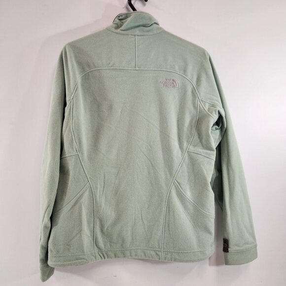 Vintage North Face Mint Green Fleece Zip Up Womens Medium - Picture 7 of 13
